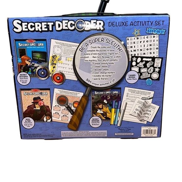 NIB Melissa & Doug Secret Decoder Deluxe Activity Set On The Go activity gift - Picture 2 of 8